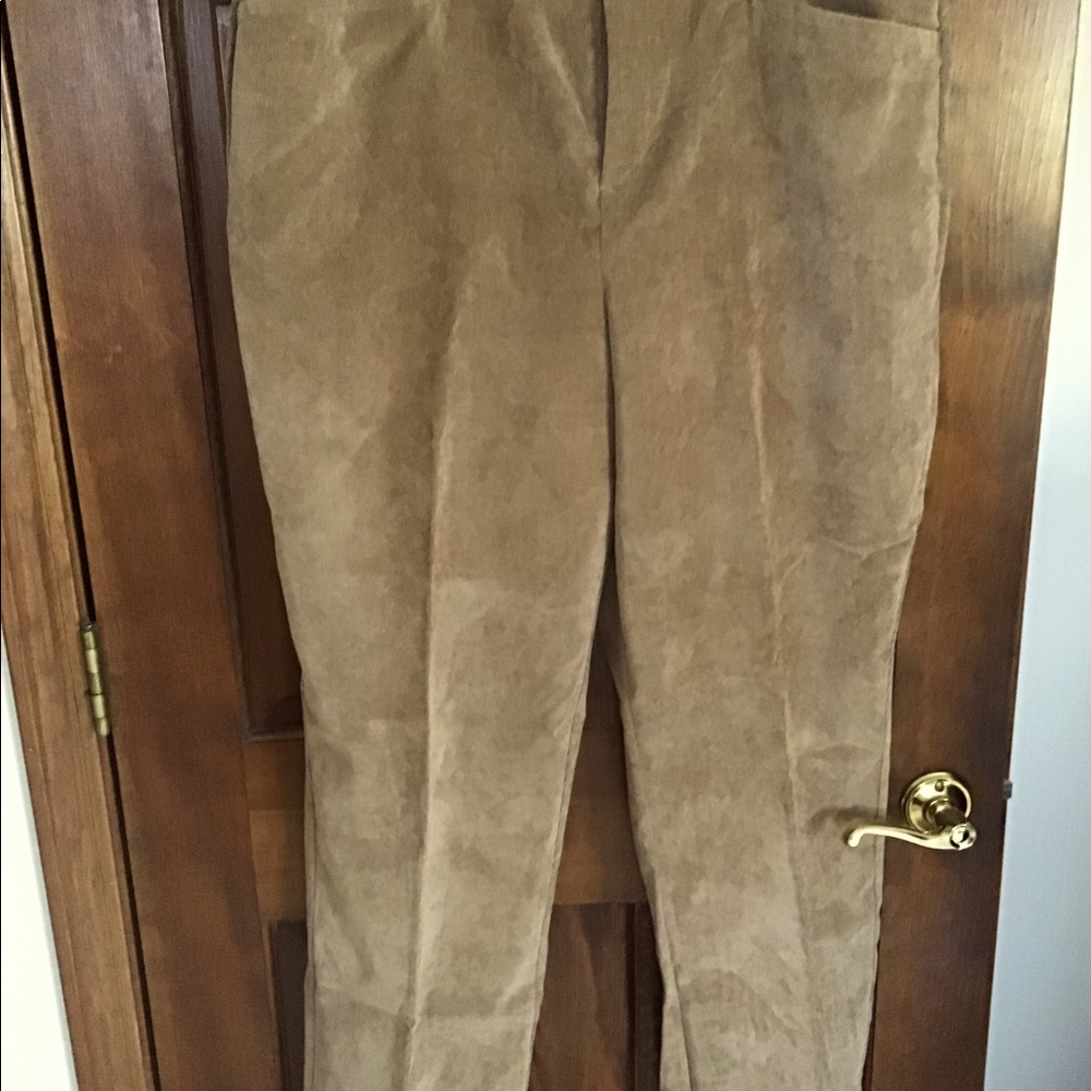 NEW Christopher & Banks Womens Corduroy  Caramel/Tan Pants - Size 16